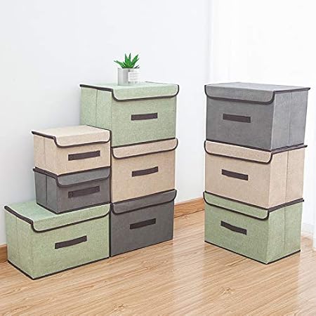 BSTMOME 4 Pack Foldable Storage Boxes with Lids