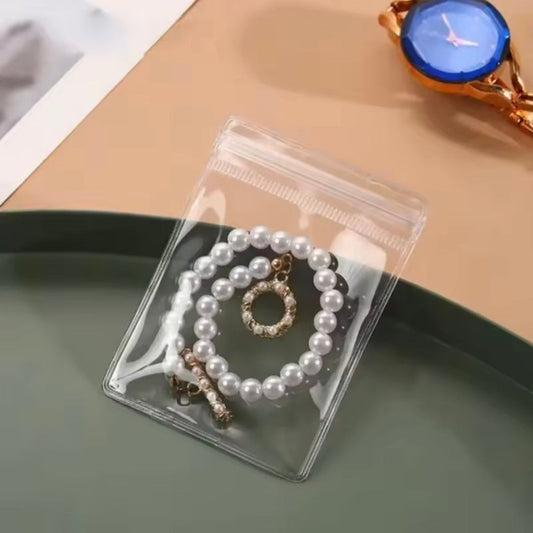 Jewelry Organizer With 20 Mini Pouches, Transparent Waterproof Earring Jewelry Storage Box, Acrylic Jewelry Box With 20 Anti Tarnish Jewelry Pouch