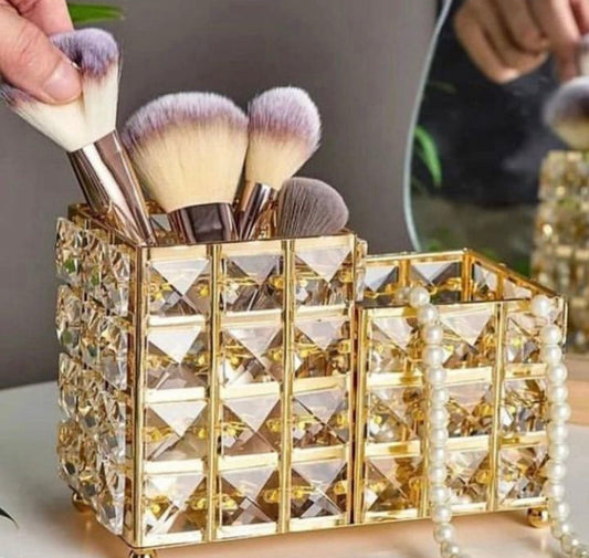 Double Layer Metal Crystal Brushes Holder
