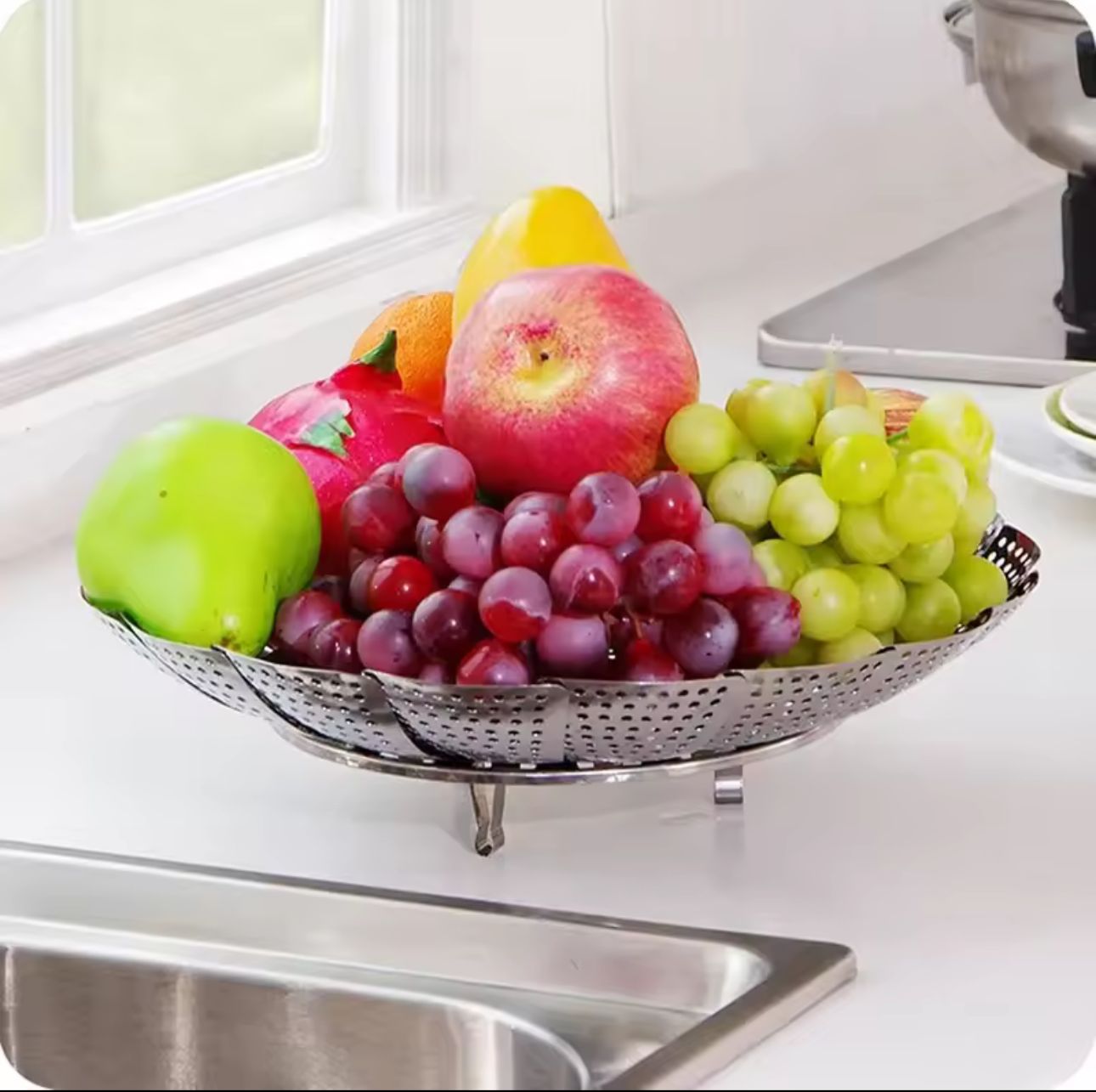 Foldable Stainless Steel Food Steamer