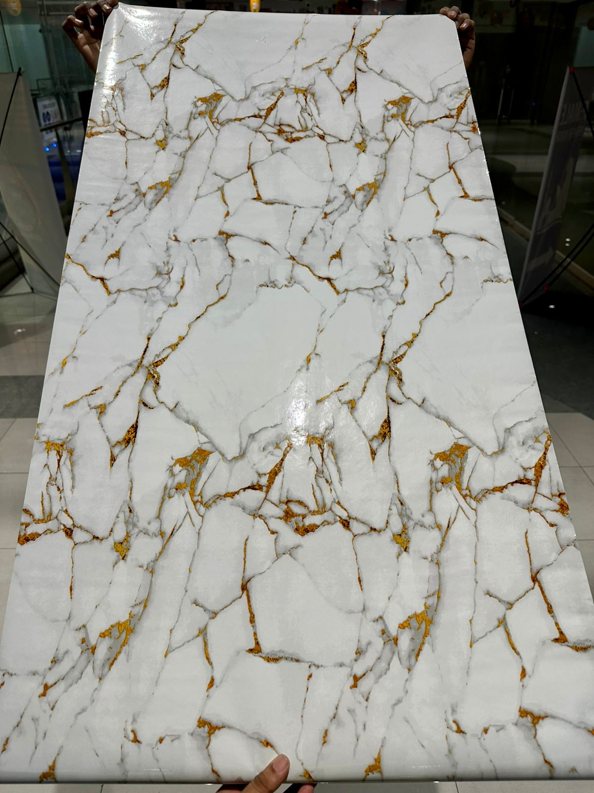 Wall Adhesive Marble Sheets for Home Decoration (60cm*2m)
