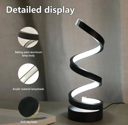 Spiral LED Three Colours Adjustable Lamp