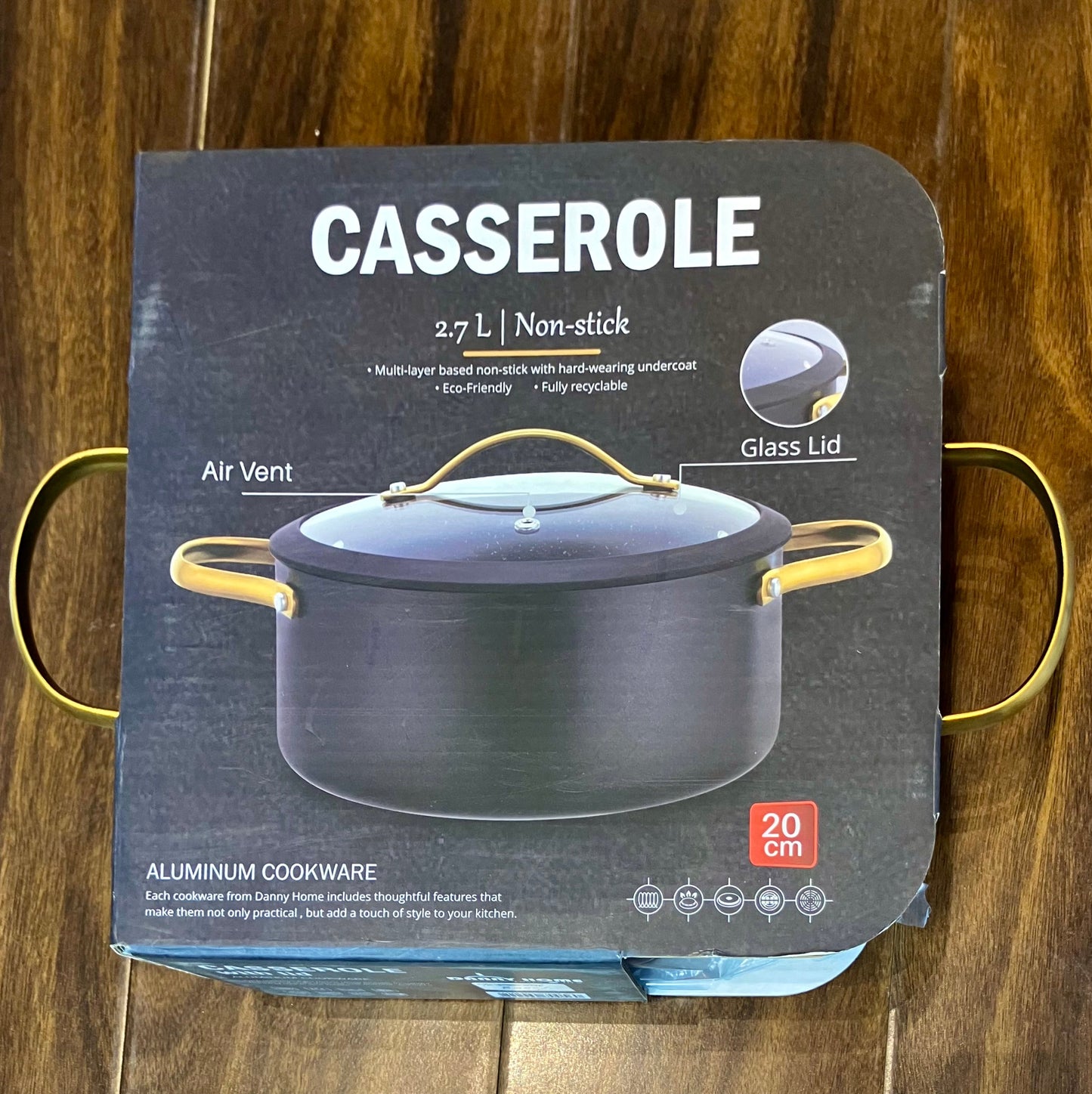 Danny Home Casserole 2.7Ltr Nonstick 1Pcs