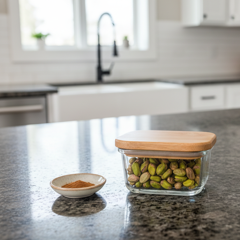 Airtight Glass Container with Wooden Lid by Limon