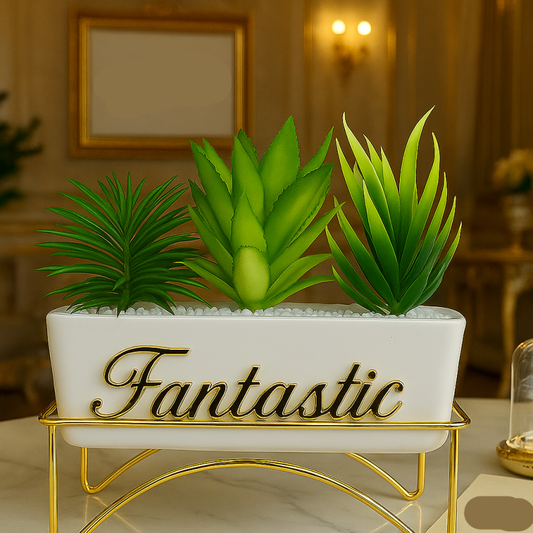 Fancy Flower Pot Decoration – Decorative Indoor Tabletop Planter