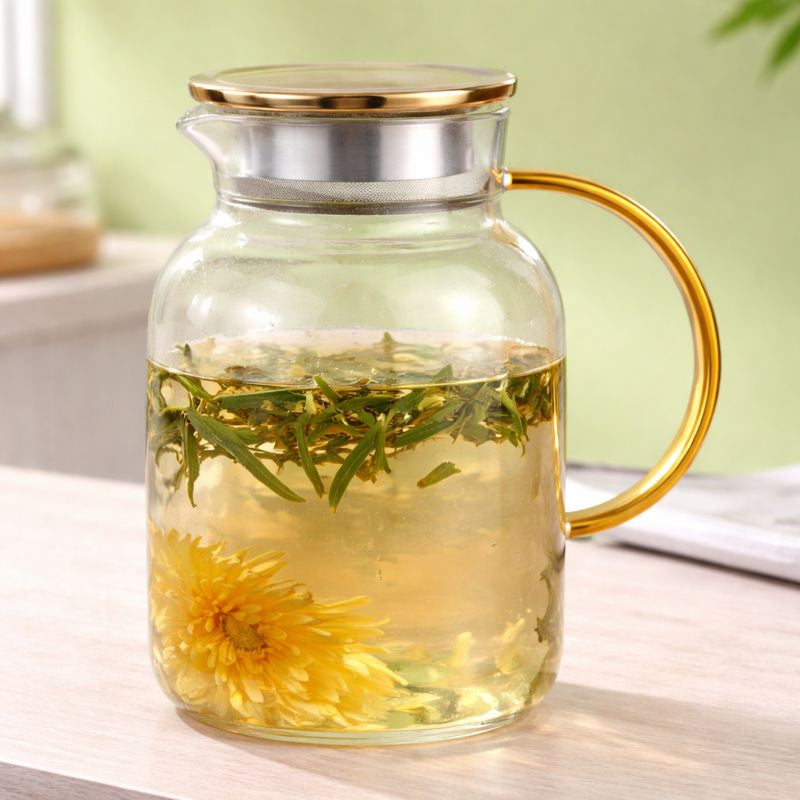 Clear Glass Water Jug – Elegant Serving Pitcher