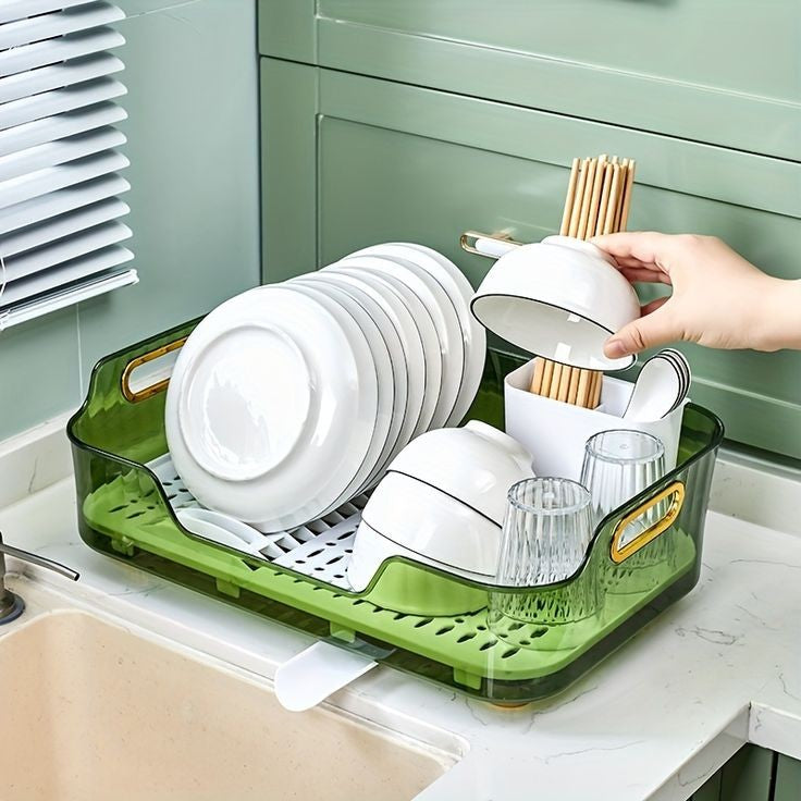 Transparent Acrylic Dish Drainer Rack