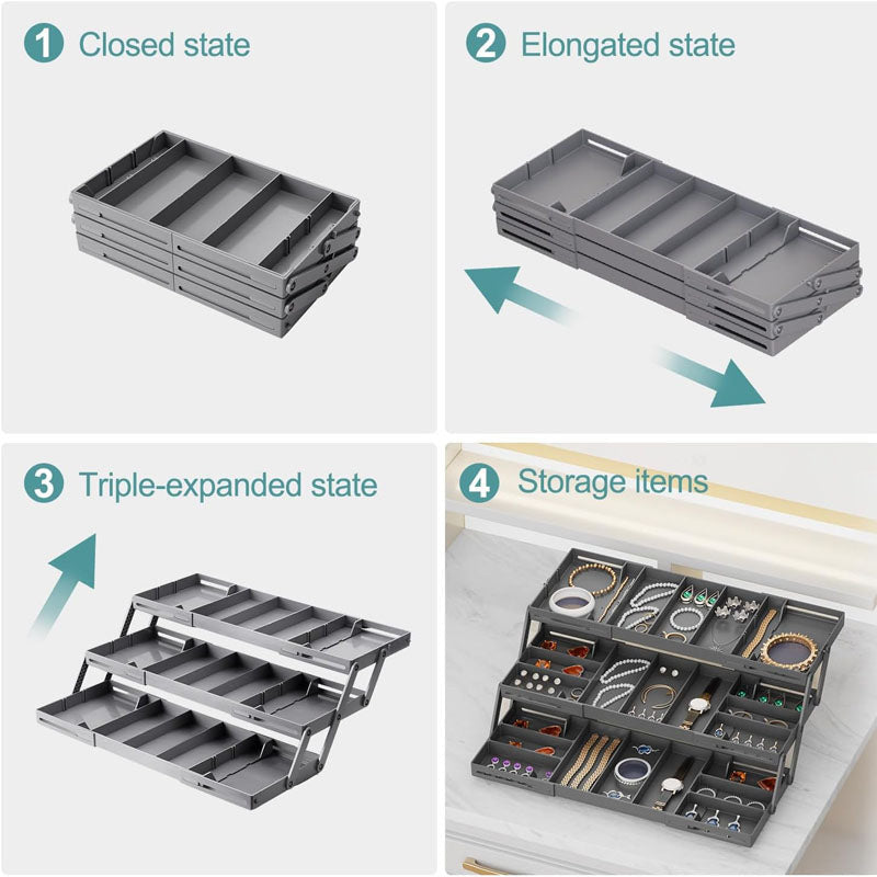 3 Tier Expandable Drawer Organizer
