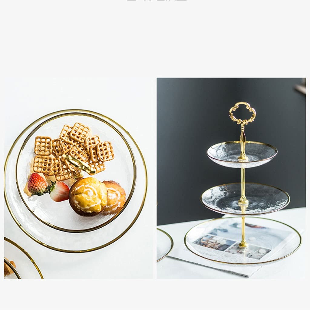 ElegantTower Serving Stand with Golden Handle