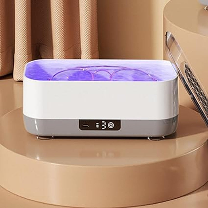 USB Rechargeable High Frequency Vibration Cleaner with 360° Multi-Speed Vibration and Silicone Tray