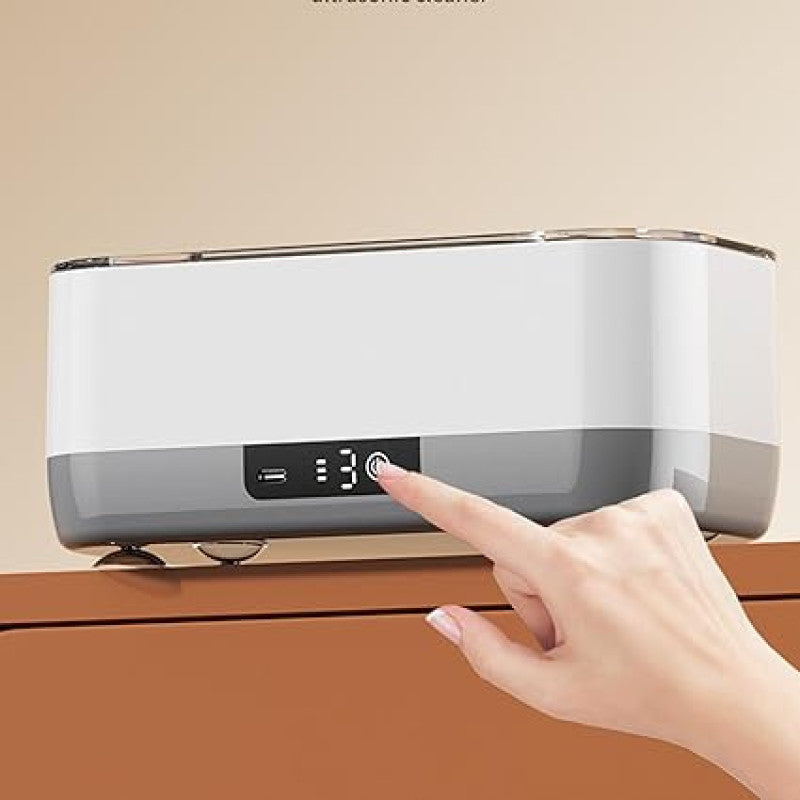 USB Rechargeable High Frequency Vibration Cleaner with 360° Multi-Speed Vibration and Silicone Tray