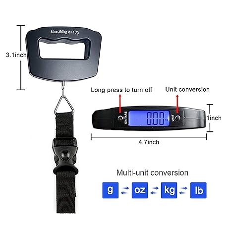 50kg/10g travel luggage scale portable handheld