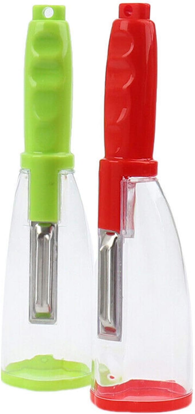 Vegetable peeler with saver box