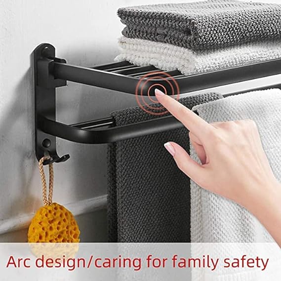 Towel Storage Wall Mounted Foldable Towel Holder