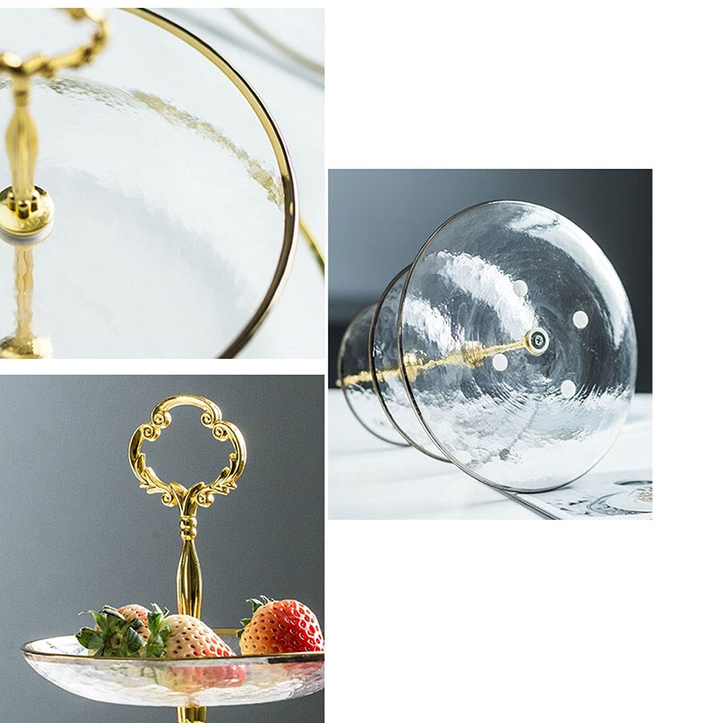 ElegantTower Serving Stand with Golden Handle