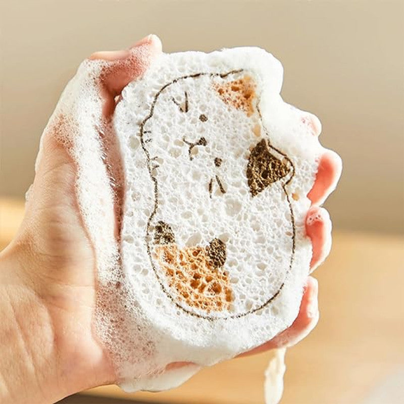 Compressed Wood Pulp Sponge – Eco-Friendly Cleaning & Kitchen Sponge | Adornia.pk