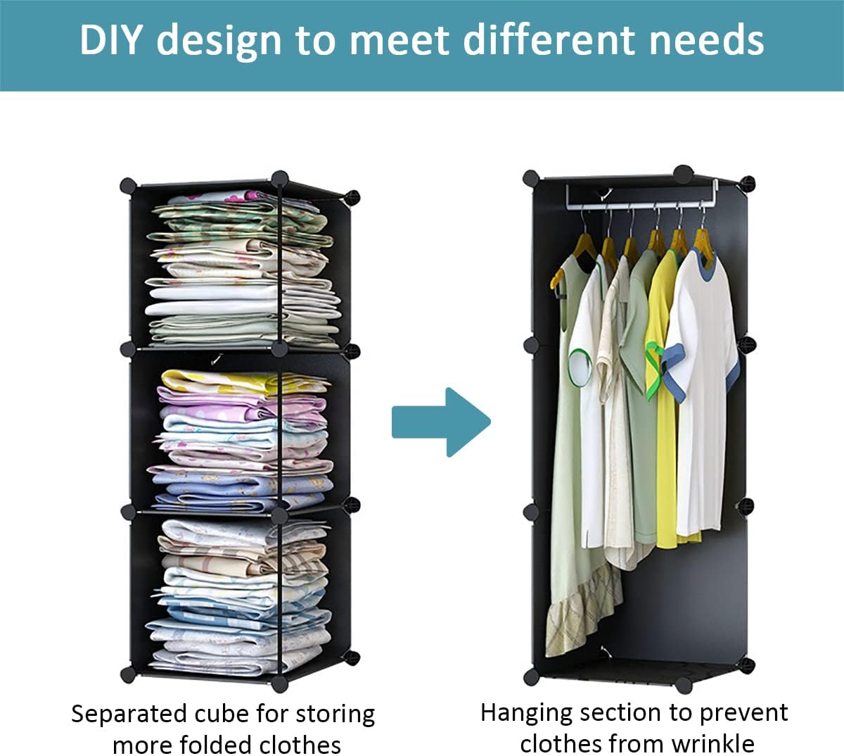 Modular Cube Evolution Portable Wardrobe