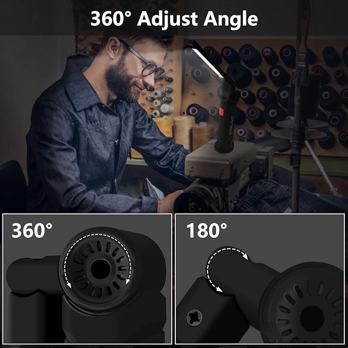 360° Rotation working Light