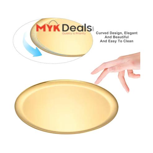 Luxurious SS Round Plate Gold