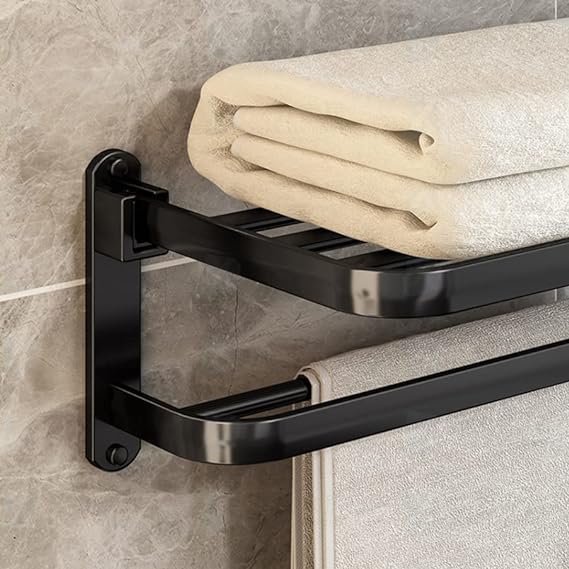 Towel Storage Wall Mounted Foldable Towel Holder