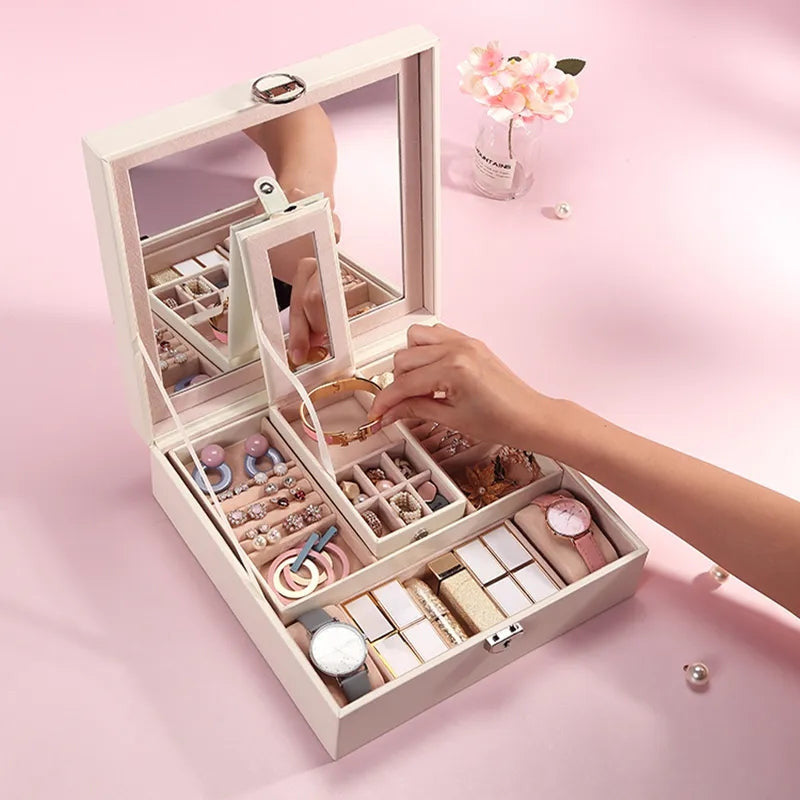 High-End Leather Jewelry Organizer