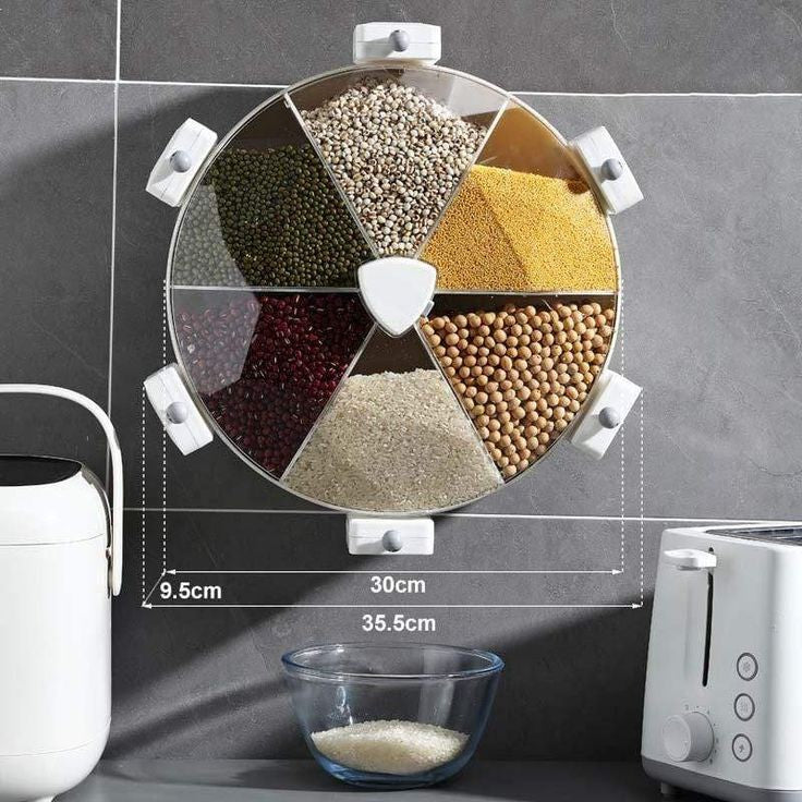 Wall-Mounted Rotating Grain Dispenser