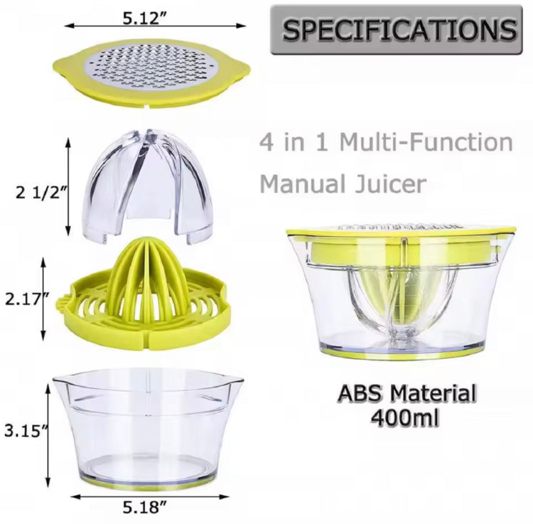 4 in 1 Multifunctional Manual Juicer Grater