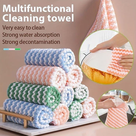 4 Pcs Absorbent Soft Cleaning Towel for Household