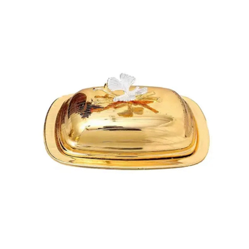 Golden Butter Dish