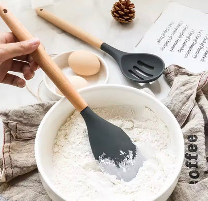 12 Pcs Silicone Kitchenware Non-Stick Utensils Set with Holder