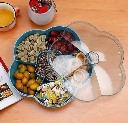 Colourful Flower Shape Dry Fruit Candy Storage Box with Lid