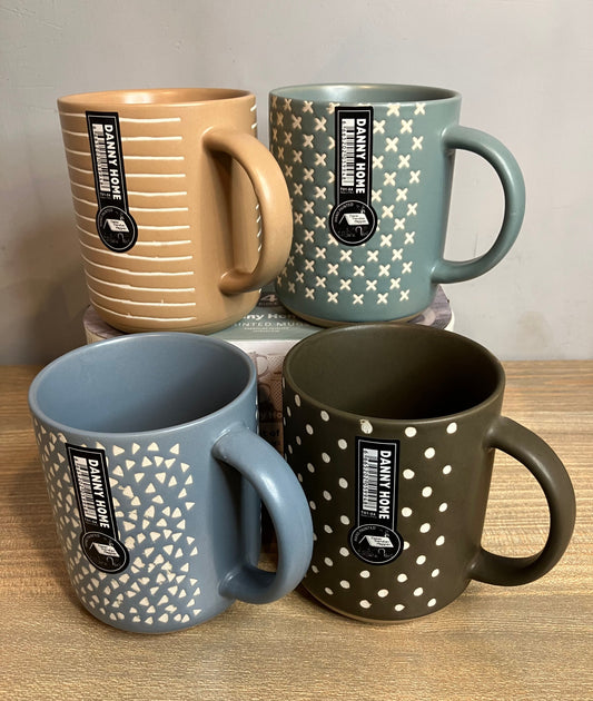 Danny Home Dot Cross Mugs 4Pcs