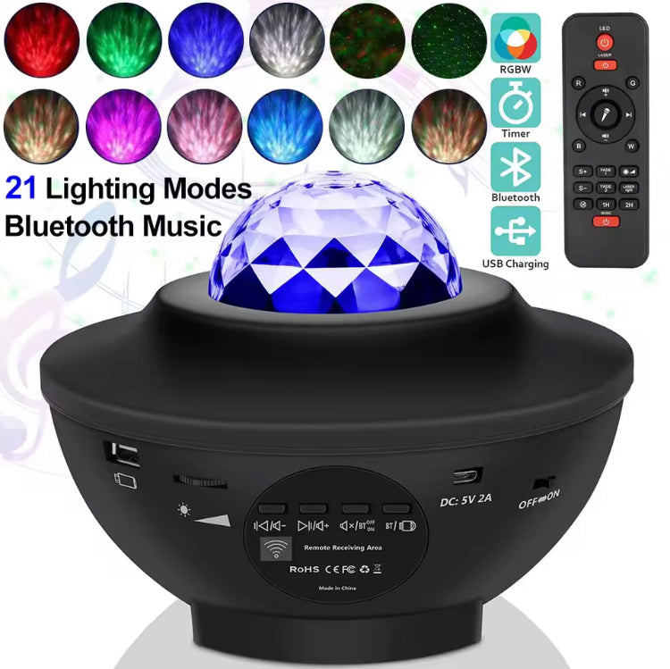 2 in 1 Galaxy Starry Light Projector Light and Bluetooth Speaker