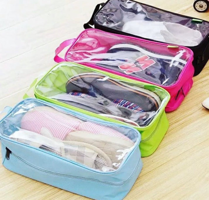 Portable Travel Waterproof Transparent Shoe Pouch.