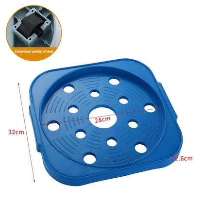 Movable LPG Cylinder Stand – 360° Rotating Wheels