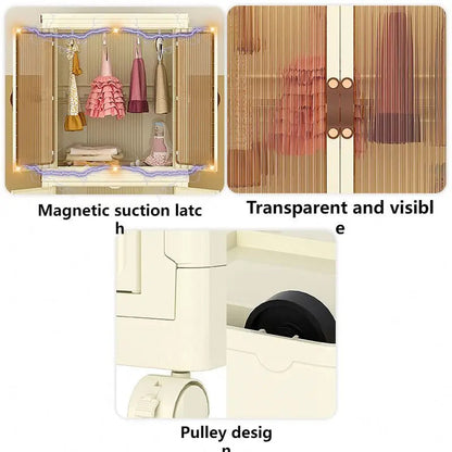 3-Layer Large Capacity Folding Storage Cabinet