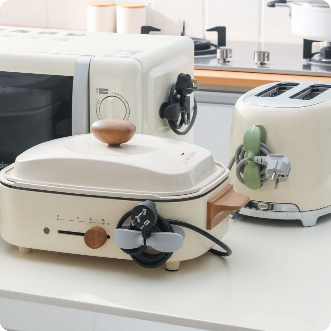 Rubber cable winder wrapped around kitchen appliance cord