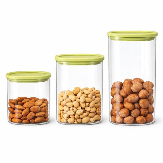 Clear Glass Storage Jar with Airtight Lid