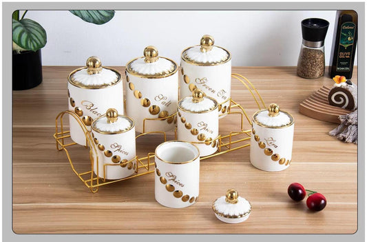 7-Pcs Canister Set with Stand | LQ-09