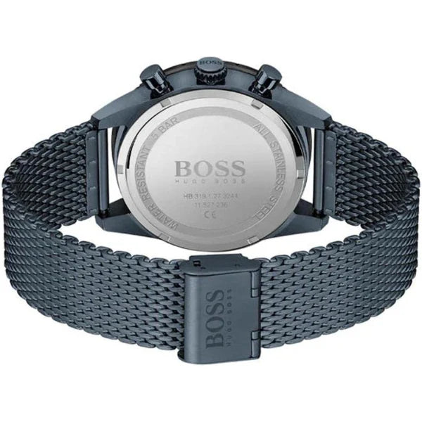 HUGO BOSS Pilot Edition Blue Mesh Bracelet Blue Dial Chronograph Quartz Watch for Gents - 1513887