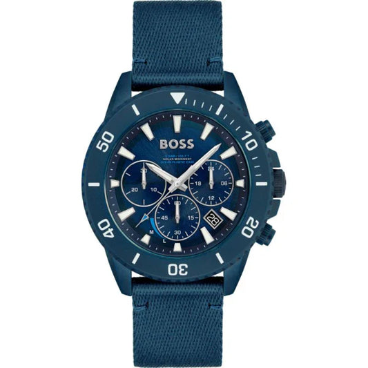 HUGO BOSS Admiral Blue Plastic/Resin Strap Blue Dial Chronograph Quartz Watch for Gents - 1513919