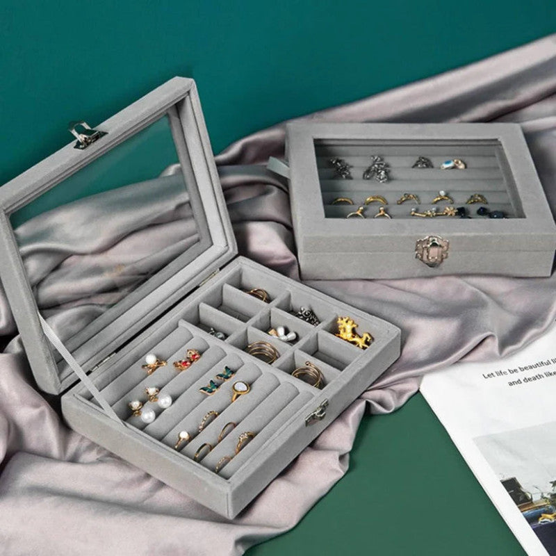 Jewelry Display Holder Earrings Necklaces Storage Organizer