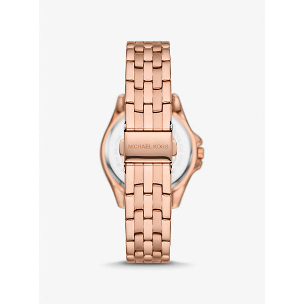 Michael Kors Pilot Pave Rose Gold Stainless Steel Rose Gold Dial Quartz Watch for Ladies - MK-7367