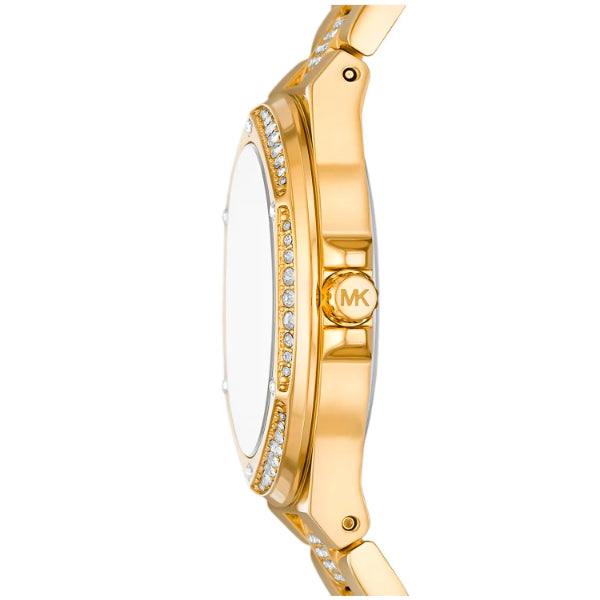 Michael Kors Lennox Gold Stainless Steel Silver Dial Quartz Watch for Ladies - MK-7361