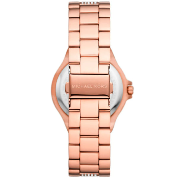 Michael Kors Lennox Rose Gold Stainless Steel Silver Dial Quartz Watch for Ladies - MK-7362