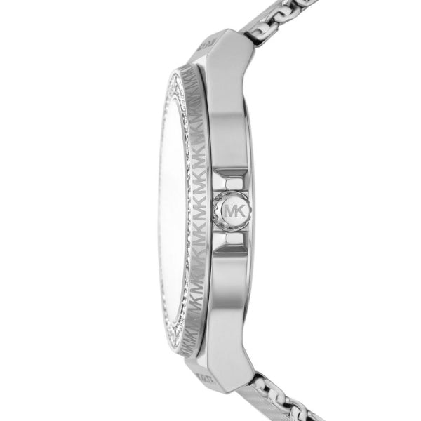 Michael Kors Lennox Silver Mesh Bracelet Silver Dial Quartz Watch for Ladies - MK-7337