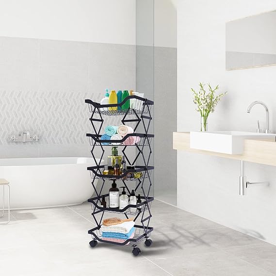 Stackable Storage Baskets With Wheels