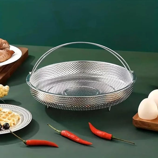 Stainless steel food steamer basket