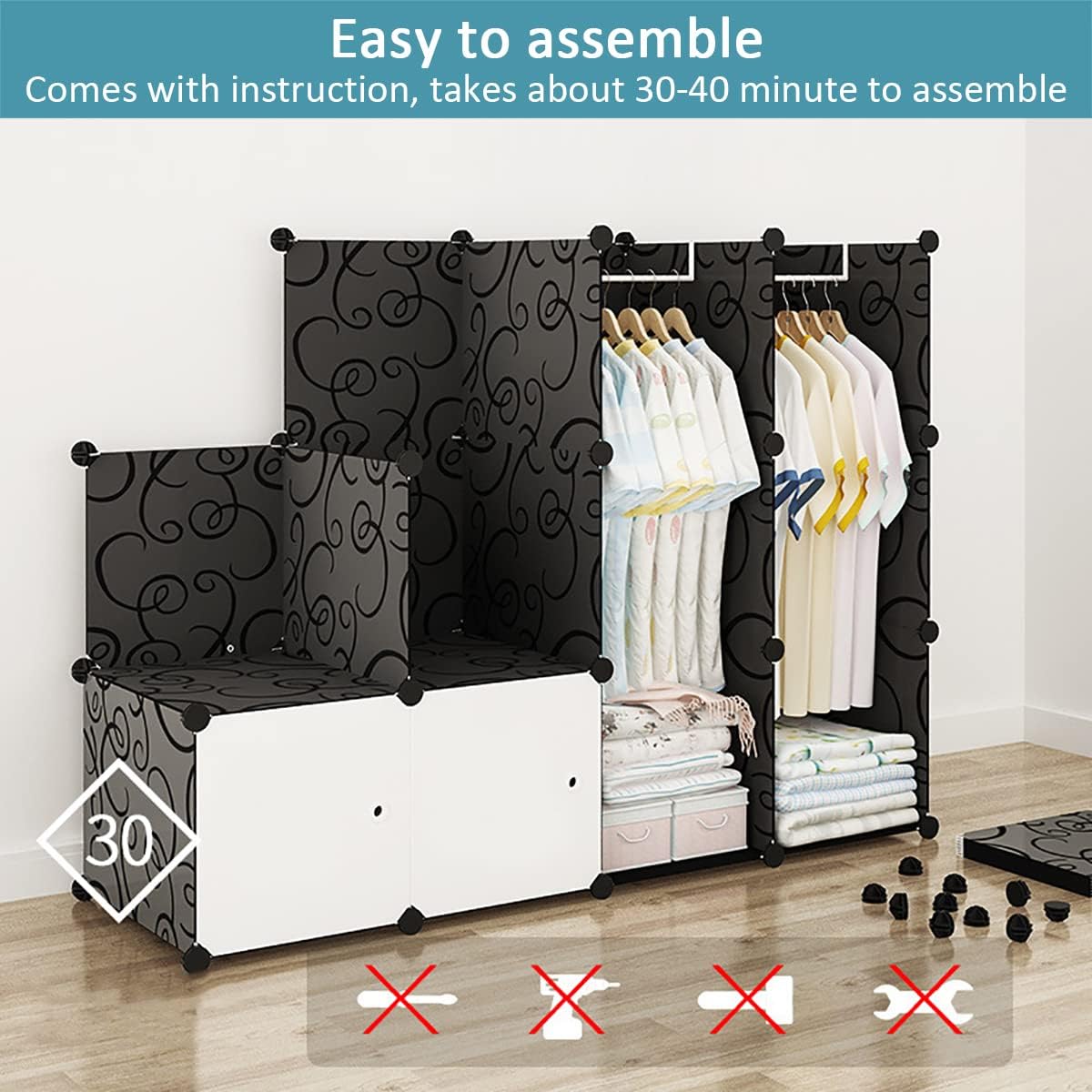 Modular Cube Evolution Portable Wardrobe