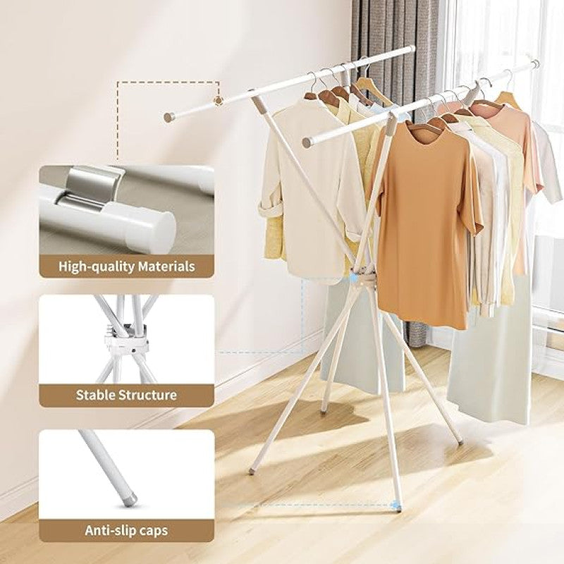 X-Type Drying Hanger - Foldable Portable Clothes Drying Rack